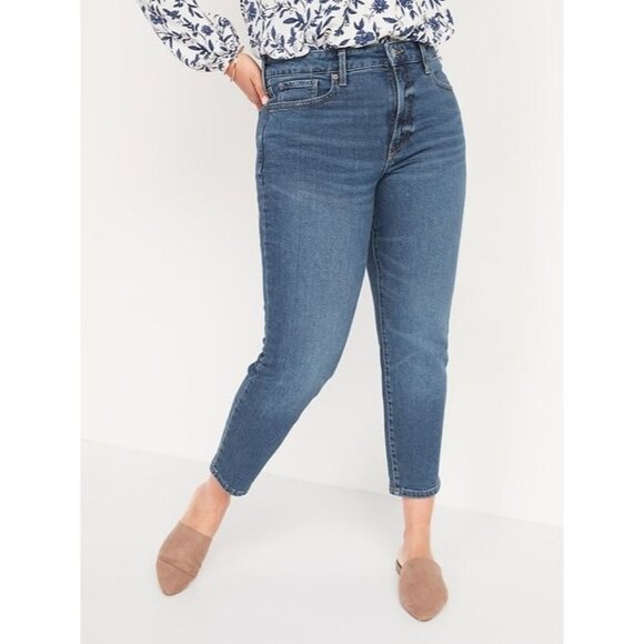NWT Old Navy High-Waisted O.G. Straight Smooth Pocket Jeans for Women Size 18 Pe - Picture 1 of 7